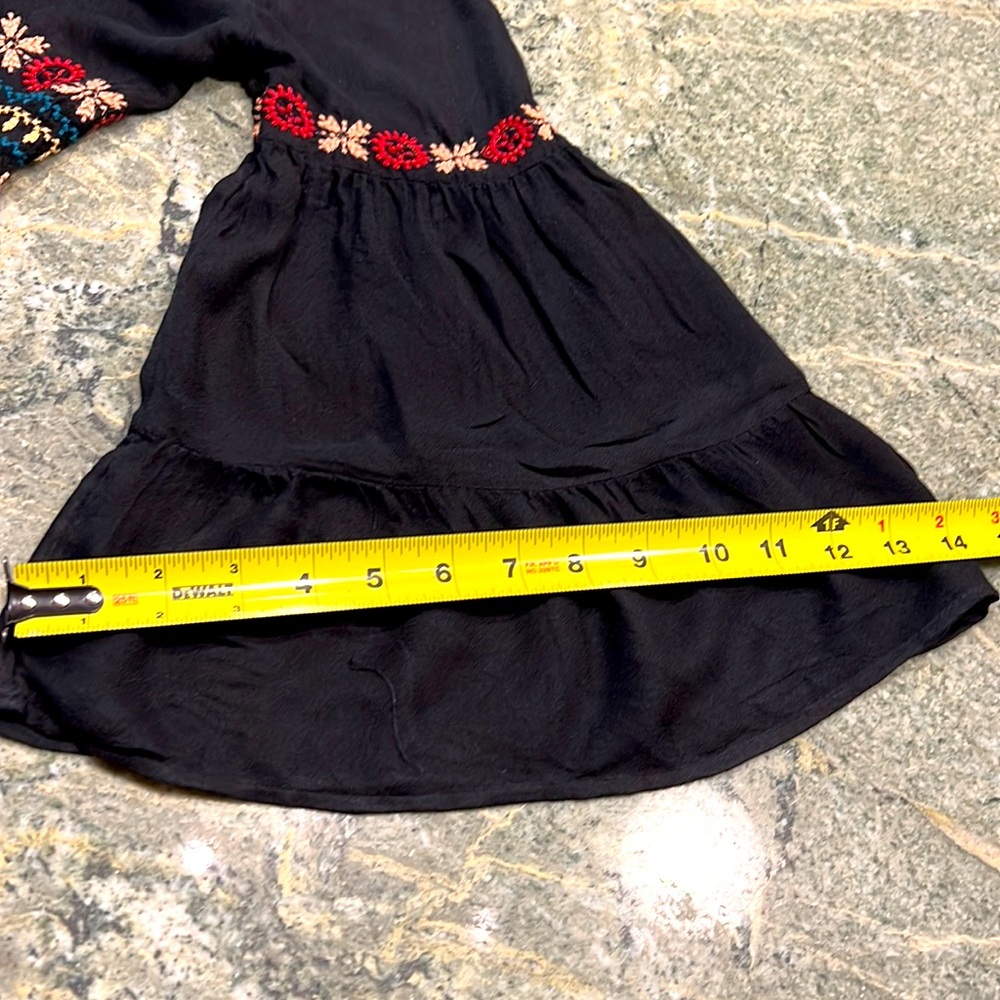 American Eagle Black Embroidered Boho Dress - Picture 12 of 16
